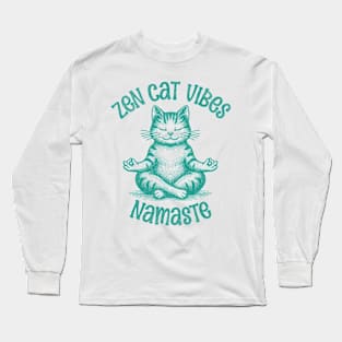 Namaste Cat Long Sleeve T-Shirt